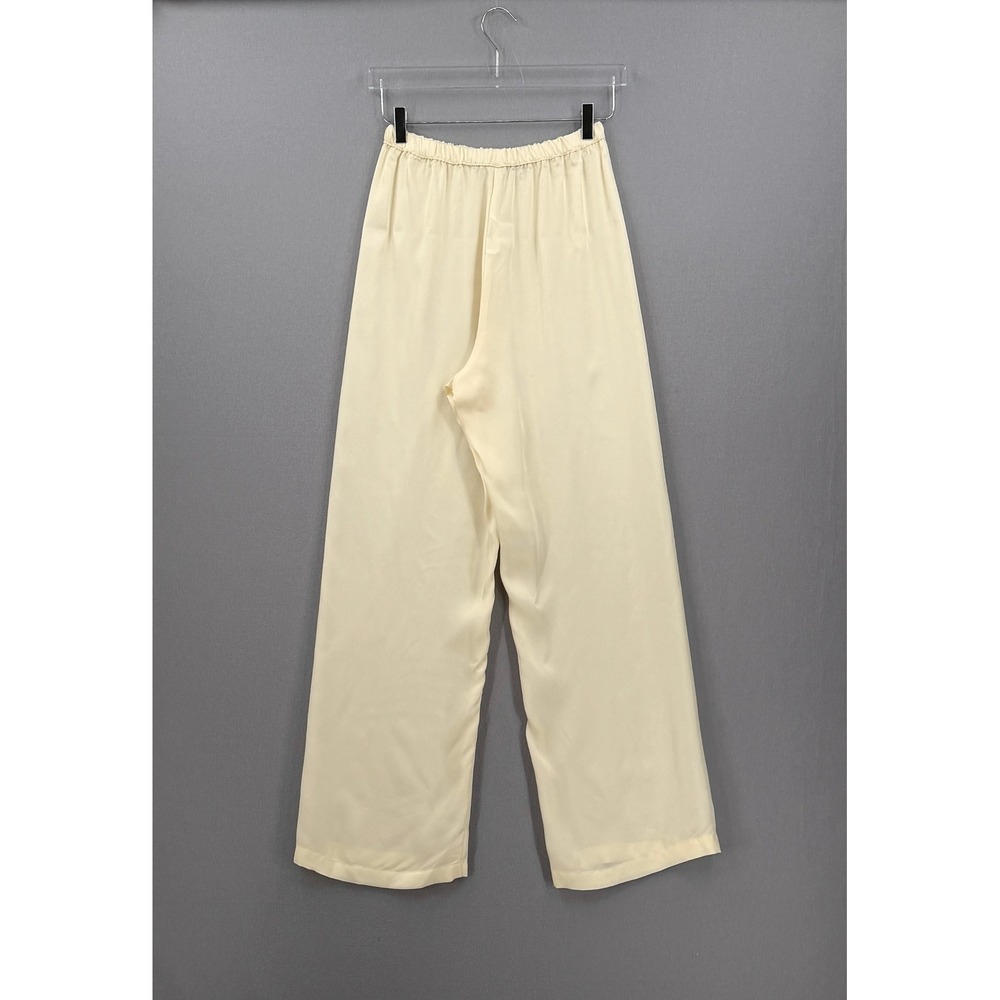 ENZA COSTA Fluid Twill Pant Womens XS Light Yellow Beach Glass Pull on Wide Leg - Picture 5 of 16